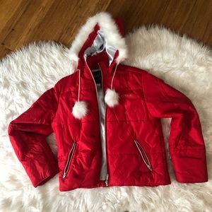 🎃🎃SOLD 🎃🎃New Guess pom pom jacket size small